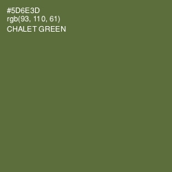#5D6E3D - Chalet Green Color Image